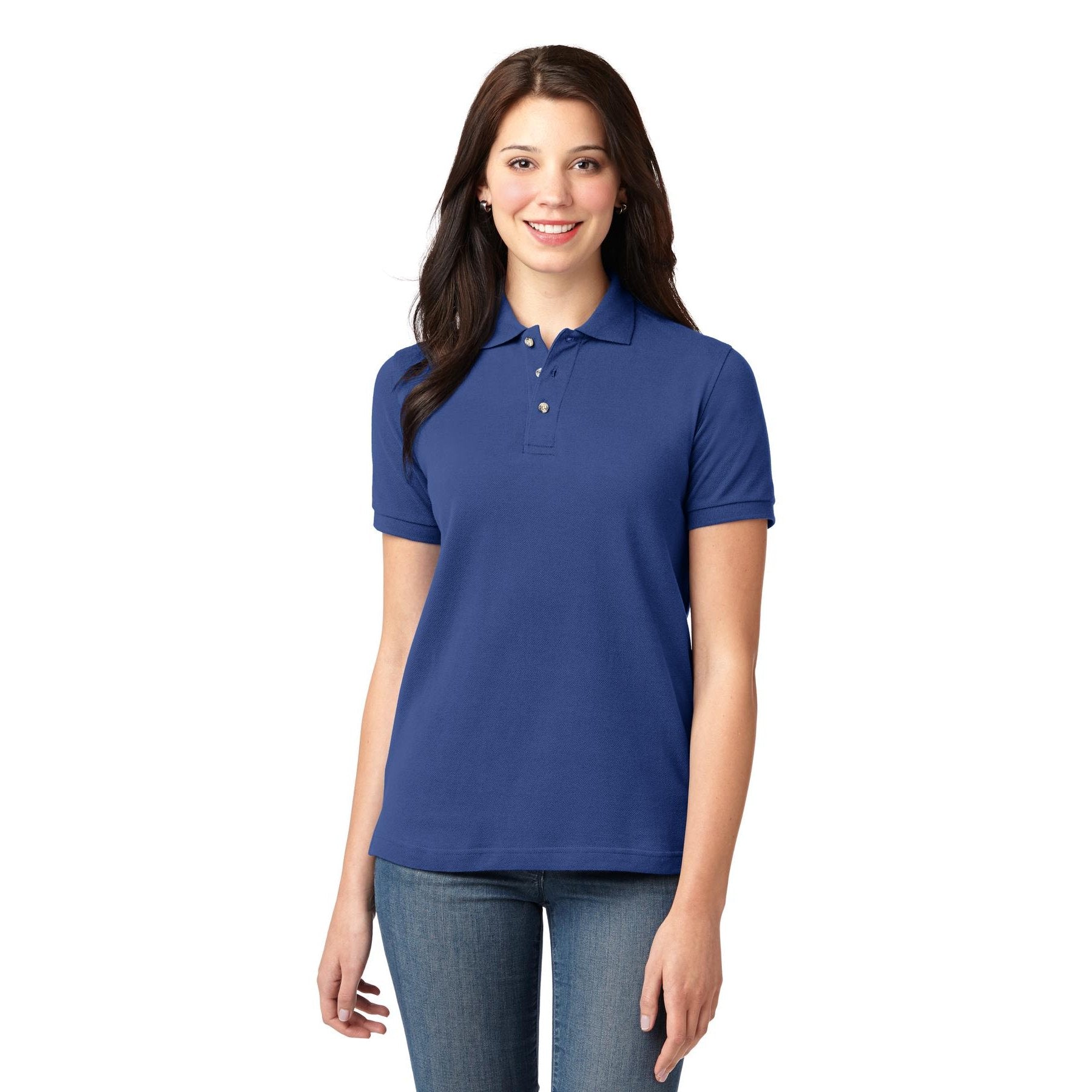 Port Authority-Port Authority® Women's Heavyweight Cotton Pique Polo. L420-MedTech-4